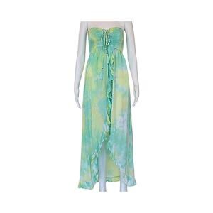 Tie-Dye Flynn Maxi Dress - Green - One Size